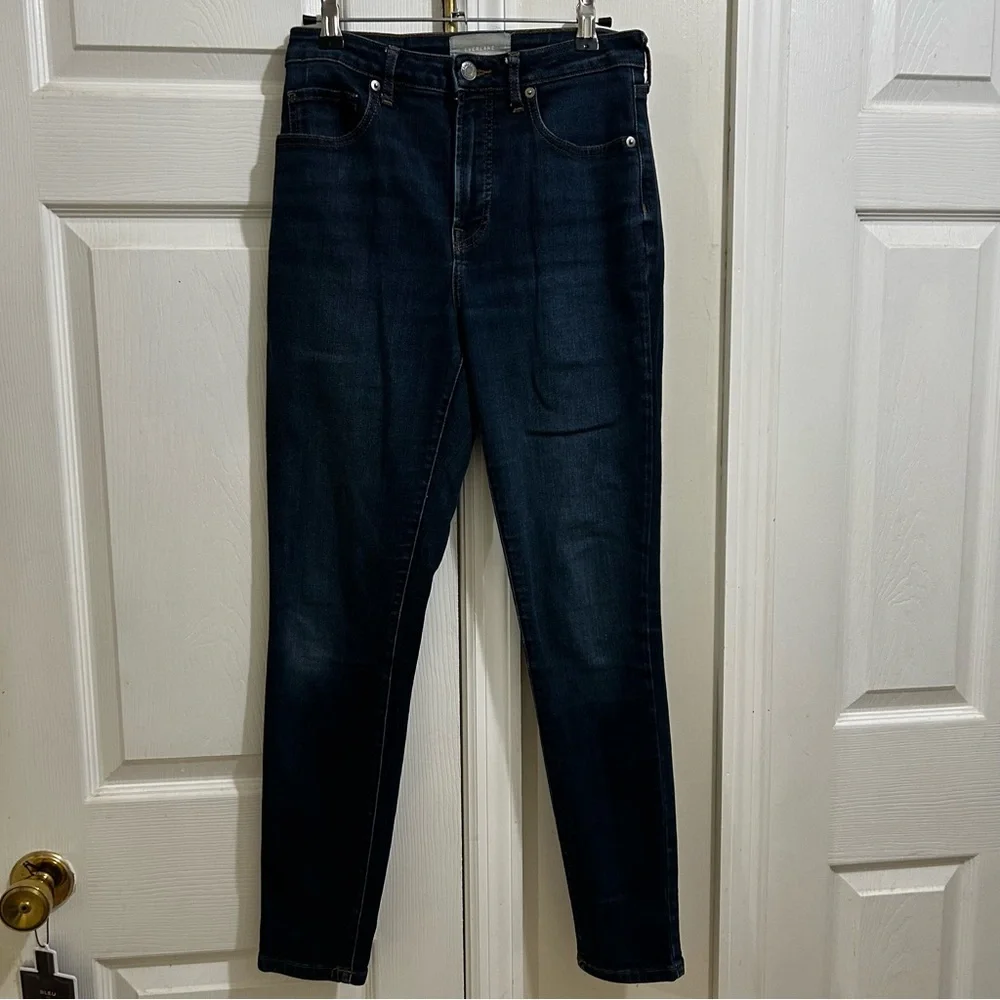 Everlane The Curvy High Rise Skinny Jean 28 Regular Dark Rinse